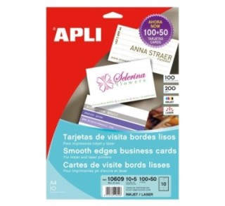 paq. 150 tarj. visita apli profesional 200gr 89x51