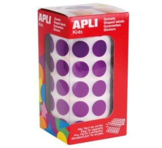 rollo gomets apli circulares diam.15mm lila