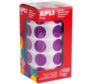 rollo gomets apli circulo 20mm lila