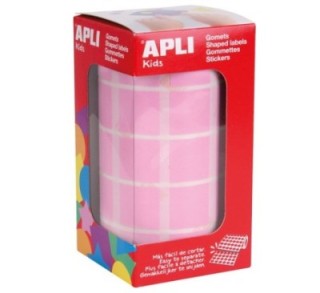 ro. gomets apli cuadrados 20x20mm rosa