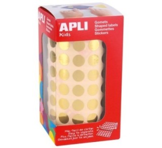 rollo gomets apli metal.redondos 10.5mm oro 11626