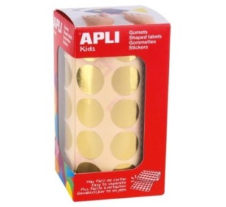 rollo gomets apli circulo 20mm oro metal