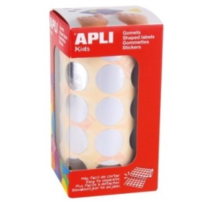 rollo gomets apli circulo 20mm plata met