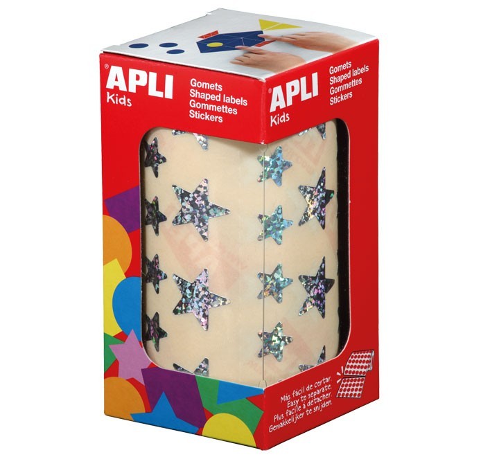 rollo gomets estrella apli  holografico 11635