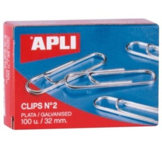 caja 100 clips apli galvaniz no2 32mm