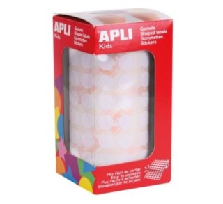 rollo gomets redondos apli 10.5mm blanco 11903
