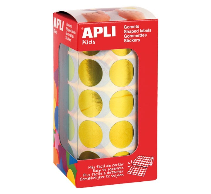 rollo gomets apli circulo 20mm amar met