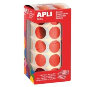 rollo gomets apli circulo 20mm rojo met