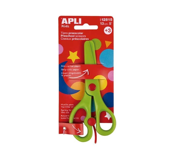 tijera preescolar apli 13 cm verde 12815