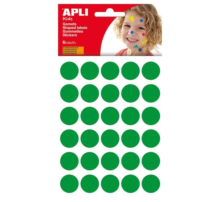 b. 6h gomets apli redondos diam.20 verde 13228