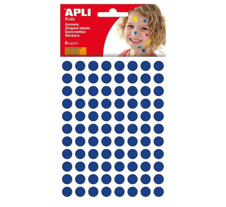 bolsa 6h gomets apli redond.10.5mm azul 13231