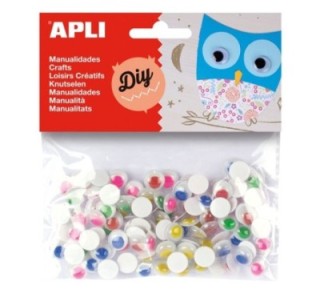 b.100u ojos moviles apli  pupila color adh. 13266