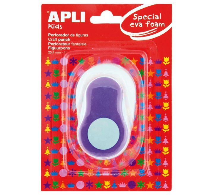 perforadora apli figura redonda lila 13301