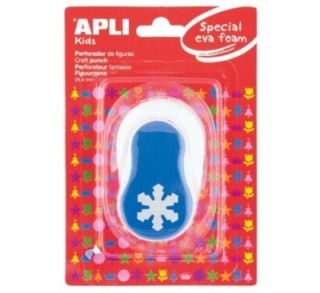 perforadora apli figura copo nieve azul 13302