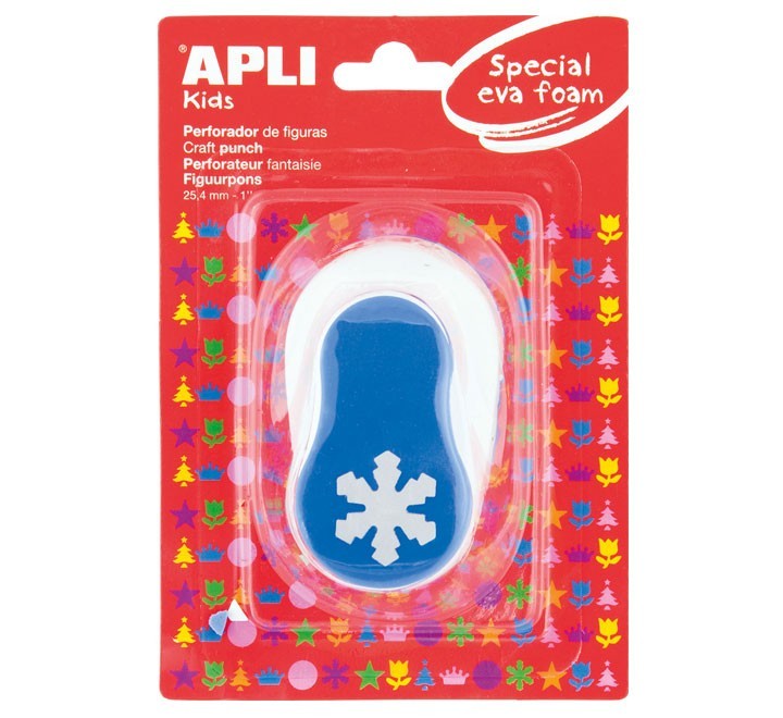 perforadora apli figura copo nieve azul 13302
