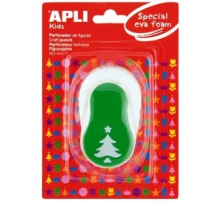 perforadora apli figura arbol verde 13303