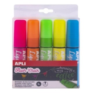 b. 5 rotulad apli liquid chalk p/bis fluor stdo