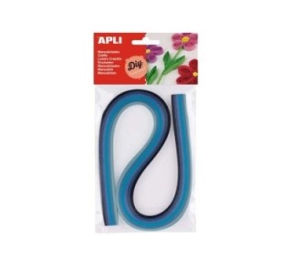 paq. 120 tiras quilling apli 540mm stdo azul
