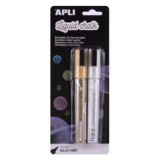 b.2 rotulad apli liquid chalk 5.5mm oro/plata