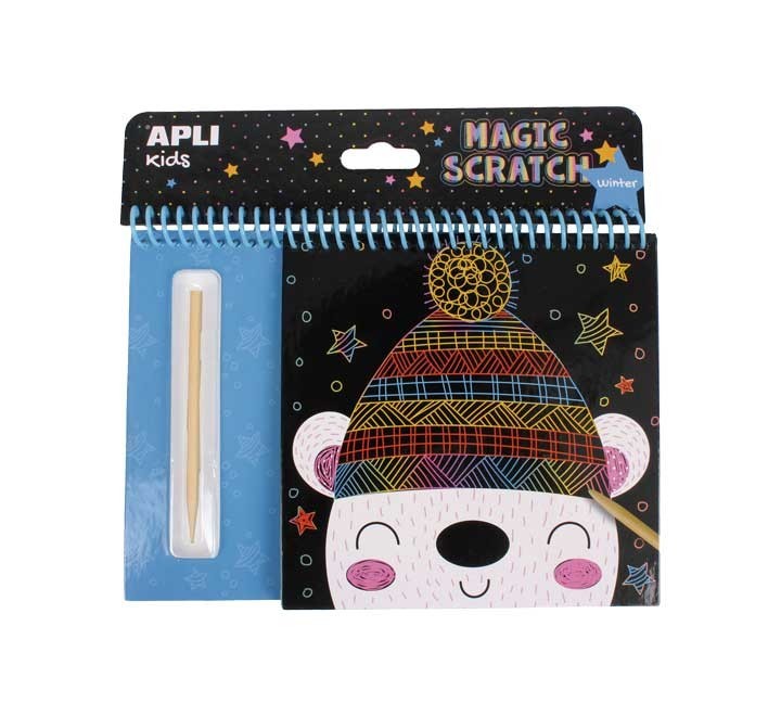 set 8 lam. rascar apli magic scratch invierno