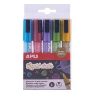 b. 5 rotulad apli liquid chalk 5.5mm p/con metal