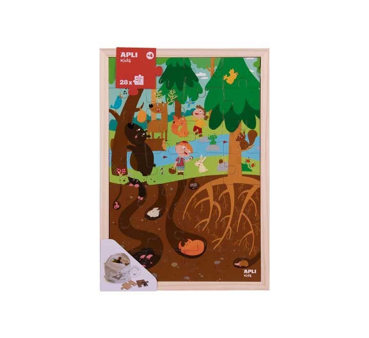 caja 28 pz. puzzle apli niveles bosque 17200
