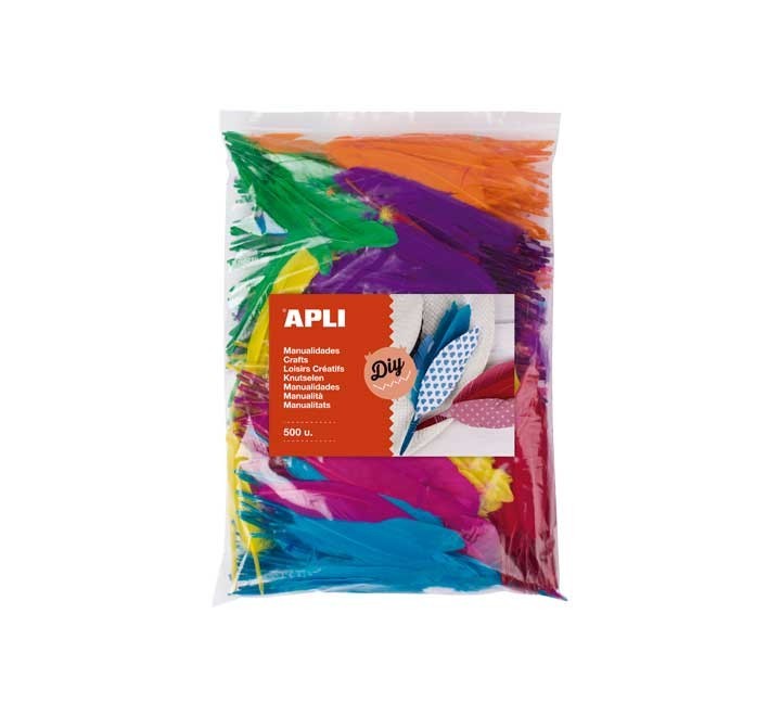 b. 500 plumas apli indio colores stdo 17445