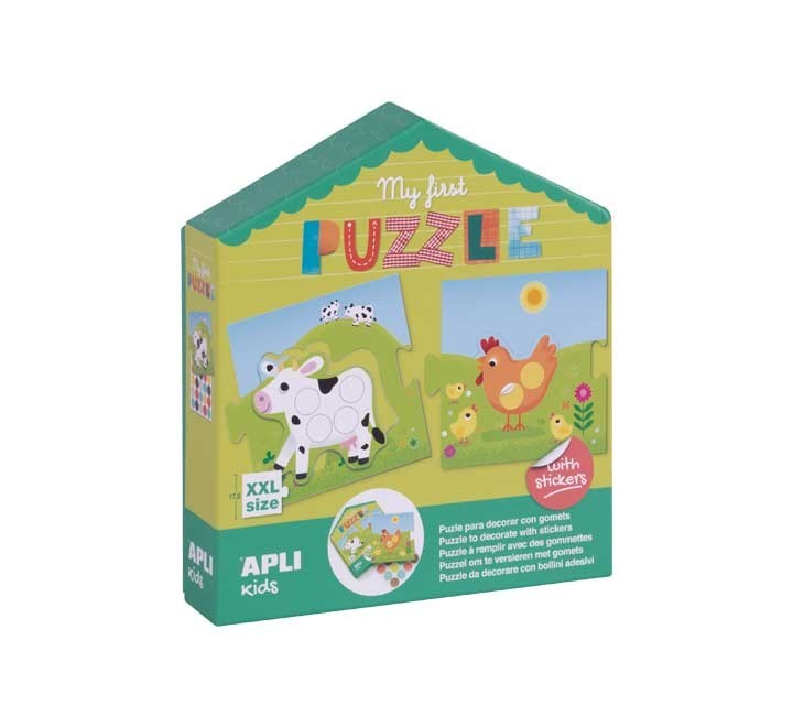 set 5 pz. xxl apli mi primer puzzle+pegat.