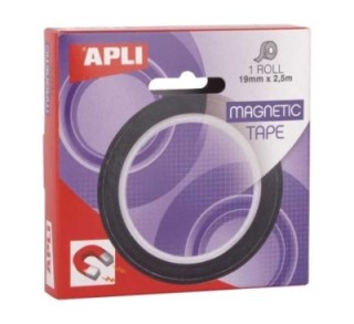 cinta adh. apli magnetica 19mmx2.5m negro