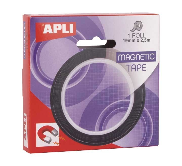 cinta adh. apli magnetica 19mmx2.5m negro