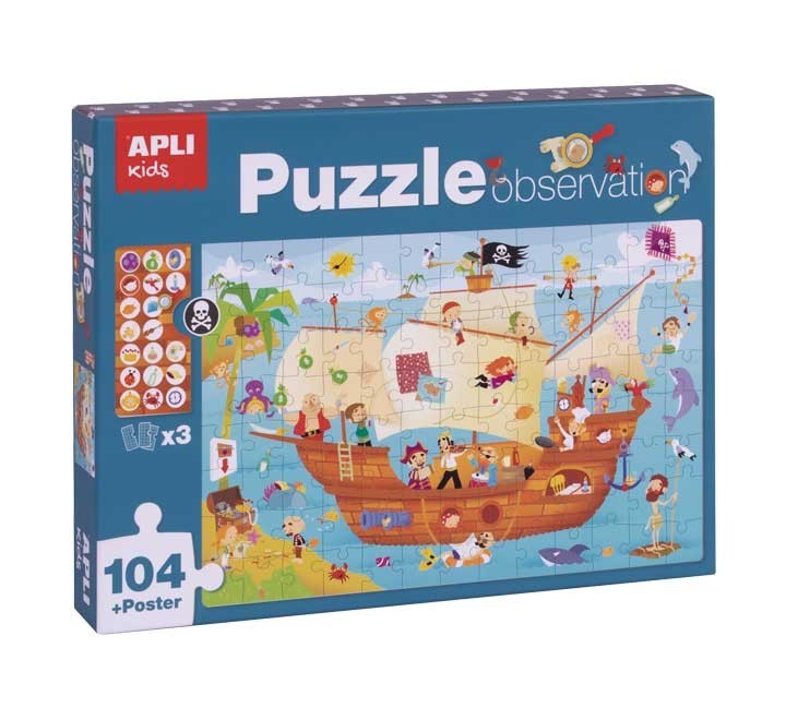 puzzle 104 pz. apli observacion pirata