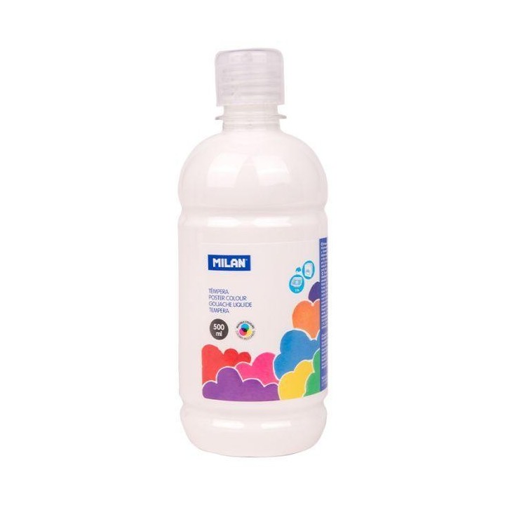 botella 500ml tempera blanca milan 03610