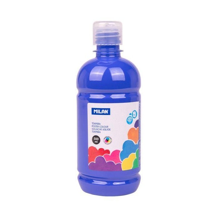 botella 500ml tempera azul ultramar milan 03650