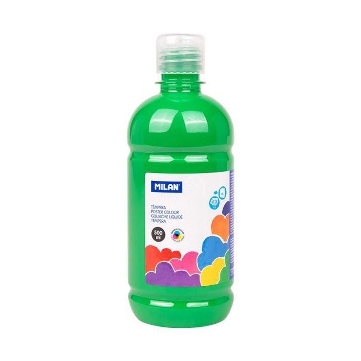 botella 500ml tempera verde claro milan 03660