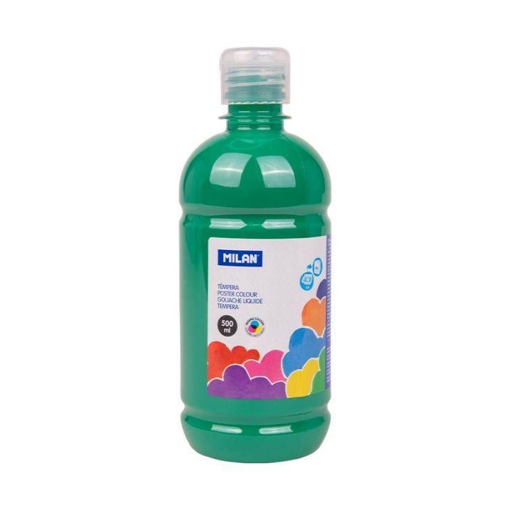botella 500ml tempera verde oscuro milan 03661