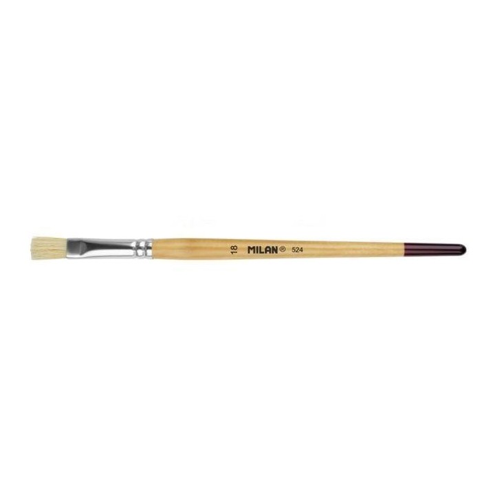pincel milan 524 p.plana m.corto no18 0452418