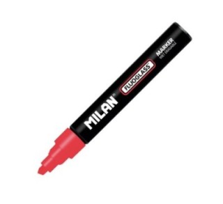 marcador milan fluoglass 2 4mm rojo