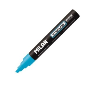 marcador milan fluoglass 2 4mm azul