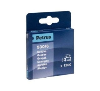 caja 1200u. grapas petrus 530/6 cobreadas