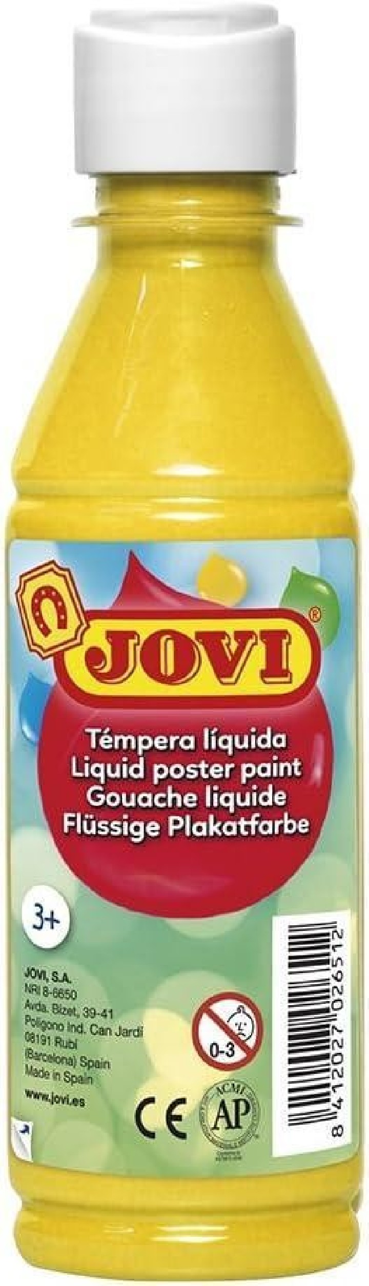 tempera liquida jovi 250ml amarillo