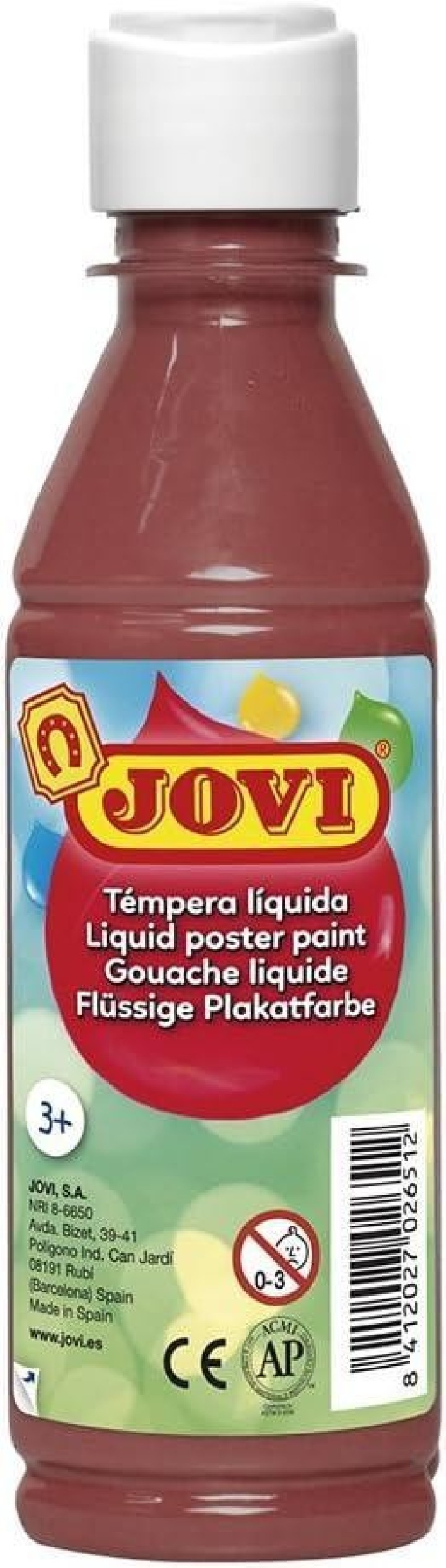 tempera liquida jovi 250ml marron