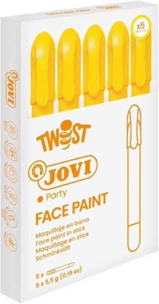 estuche 5 sticks maquillaje jovi 19102 amarillo