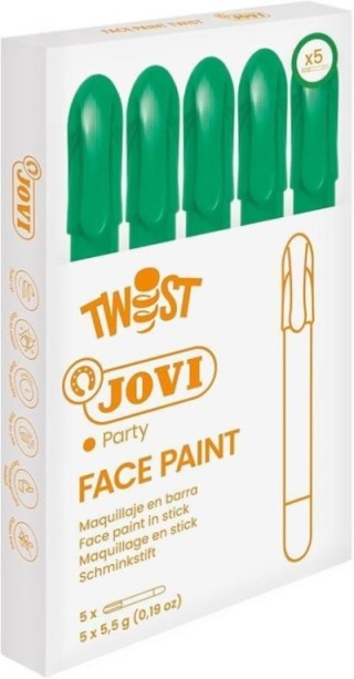 estuche 5 sticks maquillaje jovi 19111 verde