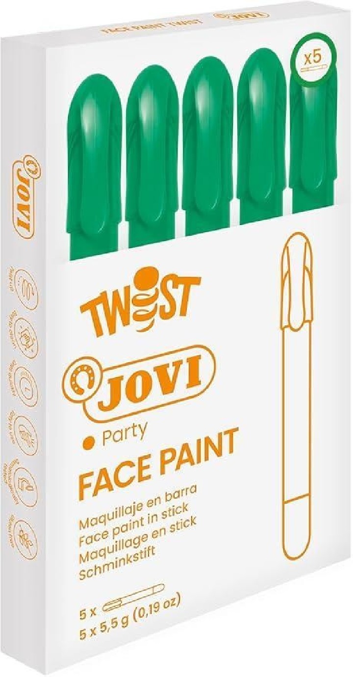 estuche 5 sticks maquillaje jovi 19111 verde