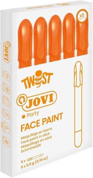 estuche 5 sticks maquillaje jovi 19104 naranja
