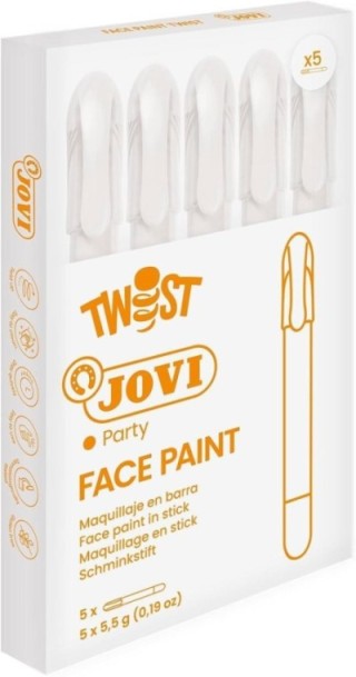 estuche 5 sticks maquillaje jovi 19101 blanco