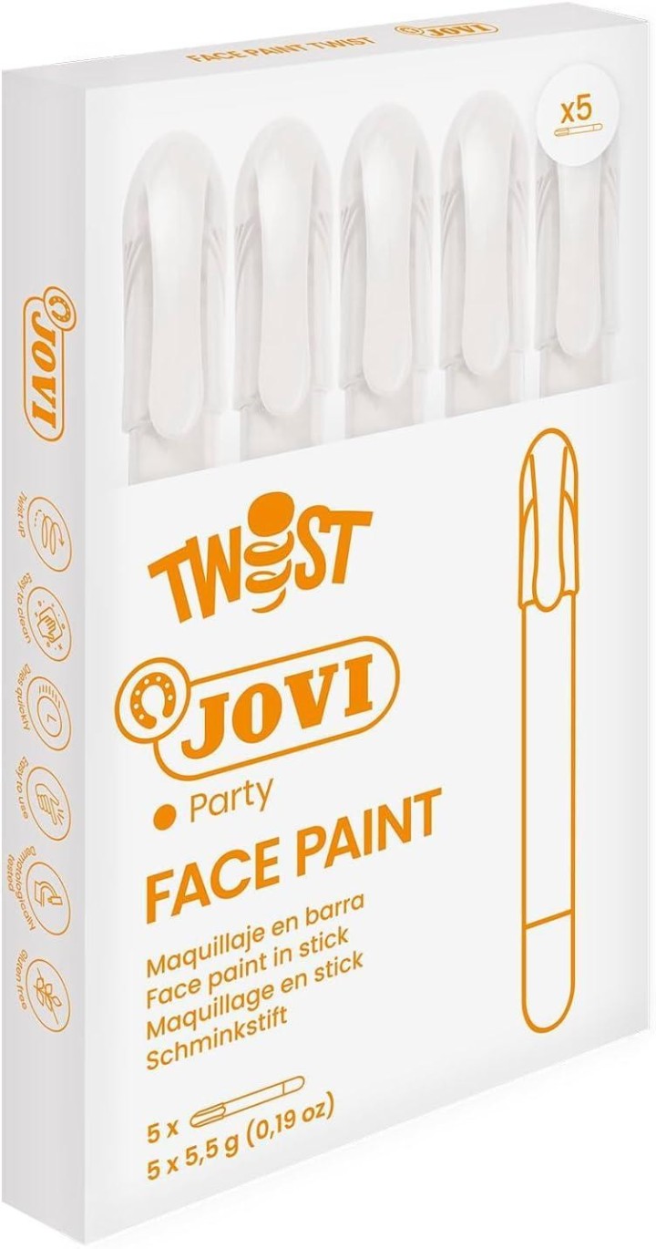 estuche 5 sticks maquillaje jovi 19101 blanco