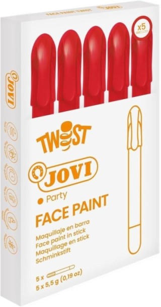 estuche 5 sticks maquillaje jovi 19105 rojo