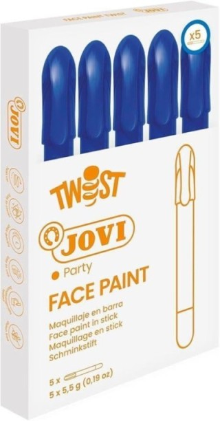 estuche 5 sticks maquillaje jovi 19113 azul