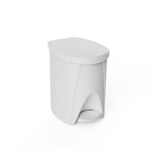 papelera plastico c/pedal 7l blanco 6407bl